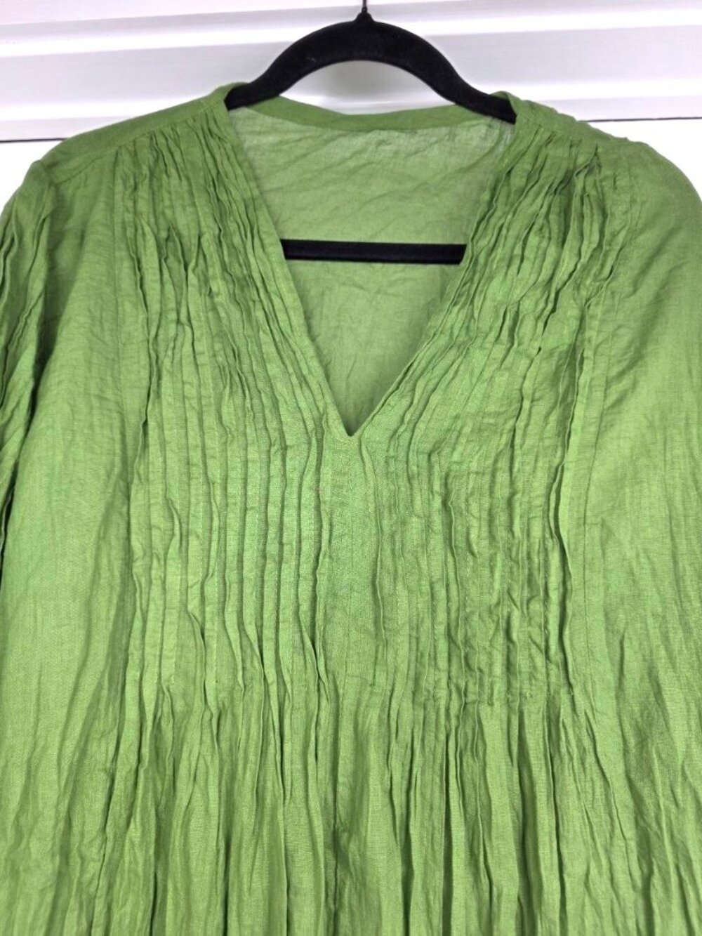 NEW Green Cotton Boho Maxi Dress – Oversized Relaxed Fit with Pockets Thailand - Picture 6 of 10